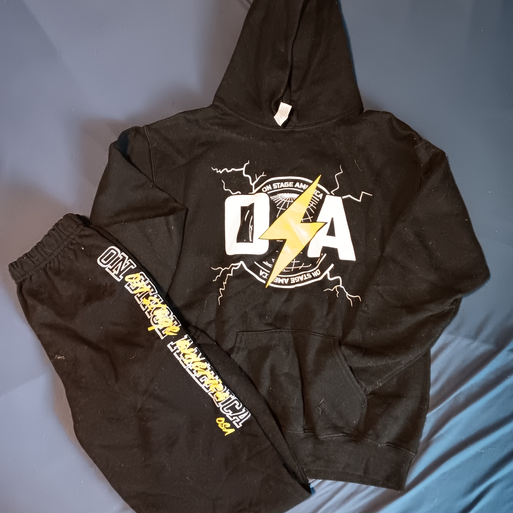 Kids Black Hoodie and Joggers Set
